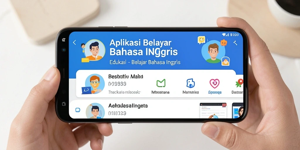 Tampilan antarmuka aplikasi 9939 yang user-friendly untuk belajar Bahasa Inggris.