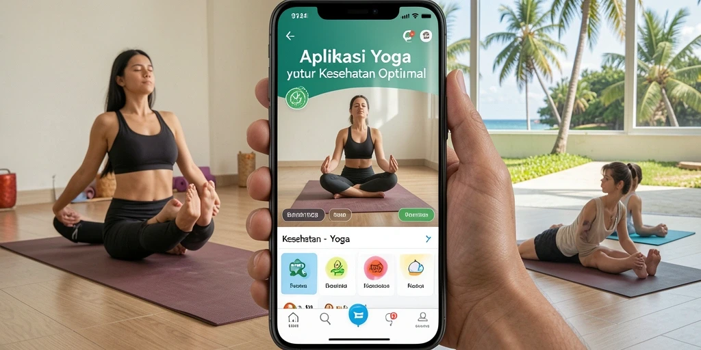 Antarmuka pengguna aplikasi Yoga yang menarik dan intuitif.