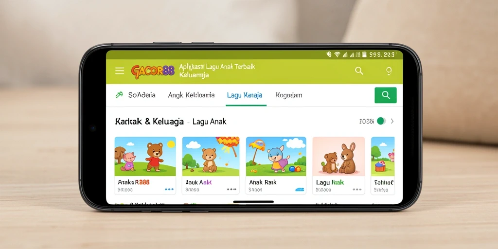 Tampilan antarmuka GACOR88 yang menyenangkan untuk anak-anak.