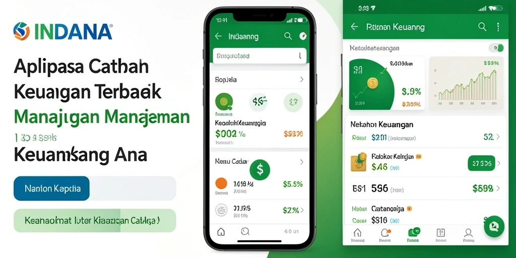 Antarmuka aplikasi INDAAA yang menampilkan fitur Catatan Keuangan.