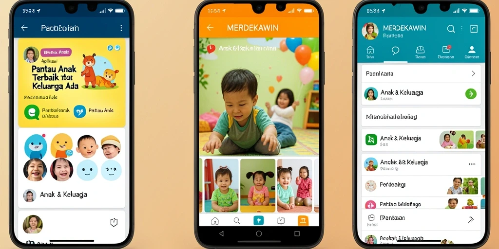 Tampilan antarmuka MERDEKAWIN untuk memantau anak dengan mudah.