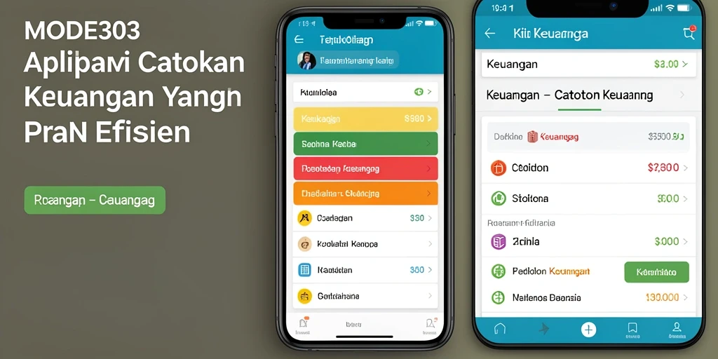 Screenshot antarmuka aplikasi MODE303 untuk Catatan Keuangan.