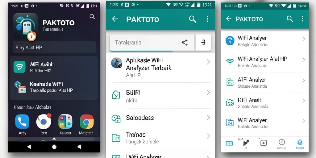 Antarmuka PAKTOTO yang menampilkan analisis jaringan WiFi.