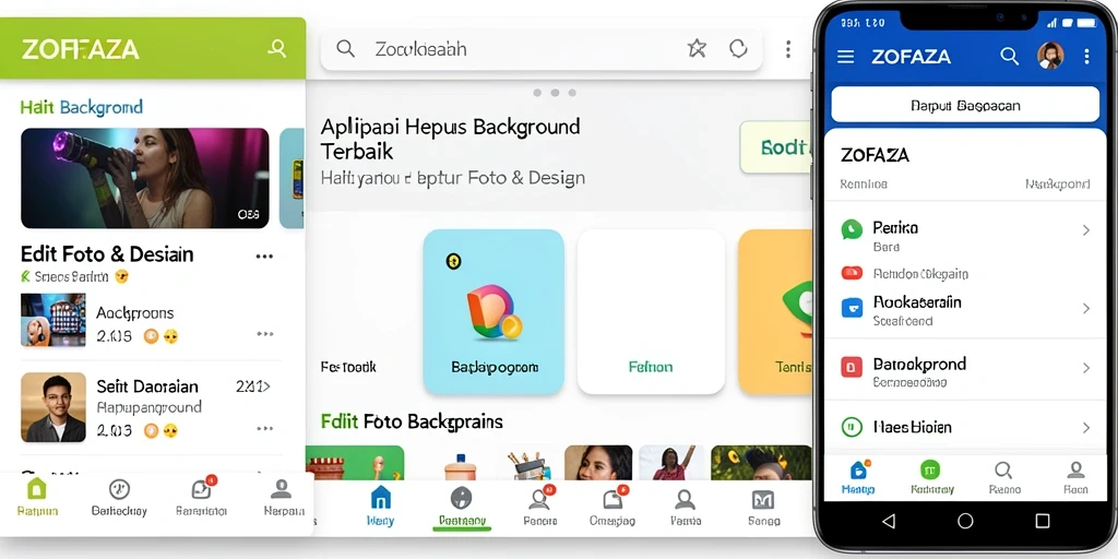 Antarmuka aplikasi ZOFAZA untuk menghapus background dengan mudah.